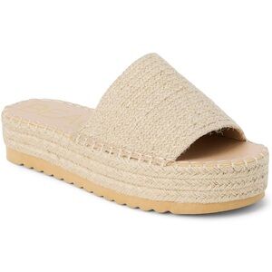 Women's Beige Espadrille Slide Sandals